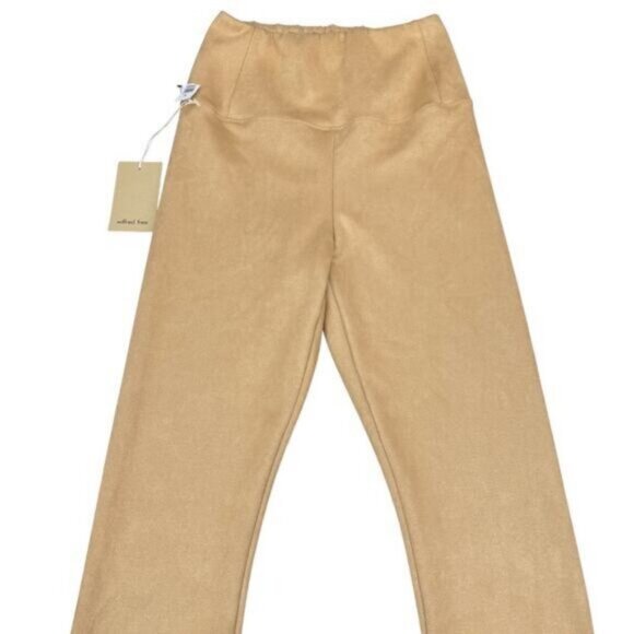 Aritzia Wilfred Free Daria Faux Suede Leggings In Tannin Size Small - Picture 3 of 6